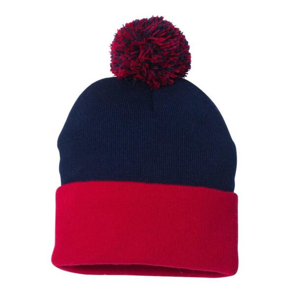 12" Pom-Pom Cuffed Beanie Thumbnail