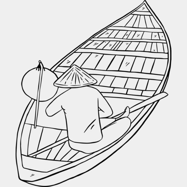 Traditional Boat with Rower Thumbnail